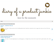 Tablet Screenshot of diaryofaproductjunkie.com